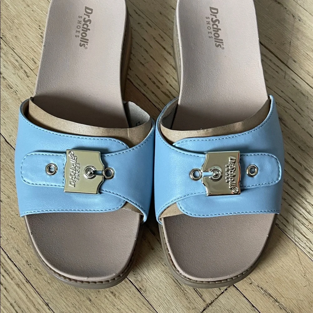 Dr. Scholl's Women's Light Blue and Brown Sandals size 9- brand new - Picture 5 of 5